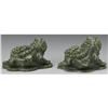 Image 2 : PAIR OF CHINESE CARVED JADE/HARDSTONE TOADS