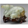 Image 1 : CHINESE CARVED JADE/HARDSTONE ANTELOPE