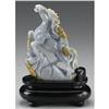 Image 1 : CHINESE CARVED JADE/HARDSTONE FIGURE OF A HORSE