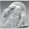 Image 1 : CHINESE CARVED JADE/HARDSTONE RECLINING BUDDHA