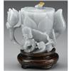 Image 2 : CHINESE CARVED JADE/HARDSTONE TEAPOT