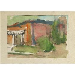 JOSEPHINE MAHAFFEY WATERCOLOR AND PEN ON PAPER