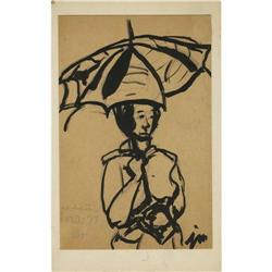 JOSEPHINE MAHAFFEY INDIA INK ON CARDBOARD