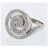 Image 1 : Natural 0.92 CTW Diamond Ring 18K White Gold - REF-186R3K