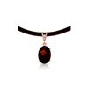 Image 1 : Genuine 7.56 ctw Garnet & Diamond Necklace 14KT Rose Gold - REF-53K8V