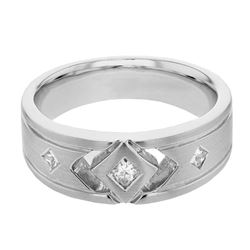 Natural 0.35 CTW Princess Diamond Ring 14K White Gold - REF-83Y7N