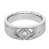 Image 1 : Natural 0.35 CTW Princess Diamond Ring 14K White Gold - REF-83Y7N