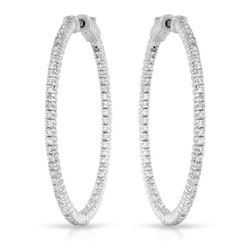 Natural 1.61 CTW Diamond Earrings 14K White Gold - REF-246Y6N