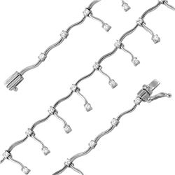 Natural 0.61 CTW Diamond & Bracelet 18K White Gold - REF-108Y2N