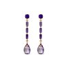 Image 1 : Genuine 8.6 ctw Amethyst Earrings 14KT Rose Gold - REF-43X3M