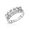 Image 1 : Natural 1.12 CTW Diamond & Baguette Ring 18K White Gold - REF-160Y2N