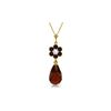Image 1 : Genuine 2.78 ctw Garnet & Diamond Necklace 14KT Yellow Gold - REF-31N2R