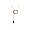 Image 1 : Genuine 2.25 ctw Garnet Necklace 14KT Rose Gold - REF-32N9R