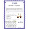 Image 2 : Genuine 4.43 ctw Pink Topaz, Citrine & Amethyst & Diamond Earrings 14KT Yellow Gold - REF-50H5X