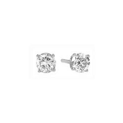 Genuine 0.50 ctw Diamond Anniversary Earrings 14KT White Gold - REF-100X2M