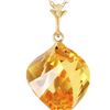 Image 1 : Genuine 11.75 ctw Citrine Necklace 14KT Yellow Gold - REF-26Z7N
