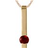 Genuine 0.25 ctw Garnet Necklace 14KT Yellow Gold - REF-25F4Z