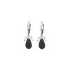 Genuine 18.6 ctw White Topaz & Sapphire Earrings 14KT White Gold - REF-46W7Y
