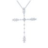 Natural 1.08 CTW Diamond Necklace 14K White Gold - REF-122X4T