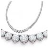 Natural 9.60CTW VS2/I-J Diamond Tennis Necklace 18K White Gold - REF-917M9F