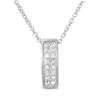 Natural 0.25 CTW Princess Diamond Necklace 14K White Gold - REF-35H3W