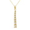 Image 1 : Natural 0.50 CTW Diamond Necklace 14K Yellow Gold - REF-67H5W