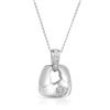 Natural 0.23 CTW Diamond Necklace 18K White Gold - REF-75Y6N