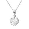 Natural 0.25 CTW Diamond Necklace 14K White Gold - REF-36X2T