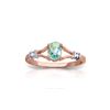 Genuine 0.46 ctw Blue Topaz & Diamond Ring 14KT Rose Gold - REF-27T2A