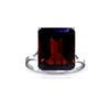 Genuine 7 ctw Garnet Ring 14KT White Gold - REF-50P2H