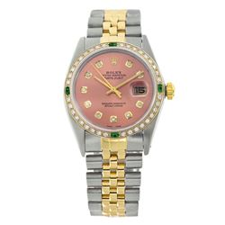 Rolex Pre-owned 36mm Mens Salmon Two Tone