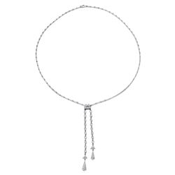 Natural 1.06 CTW Diamond Necklace 14K White Gold - REF-127M8F