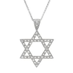 Natural 0.46 CTW Diamond Necklace 14K White Gold - REF-57Y6N