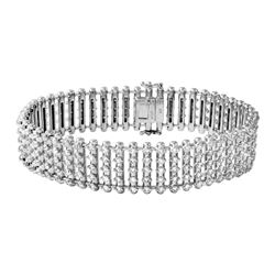 Natural 6.98 CTW Diamond Bracelet 14K White Gold - REF-687X6T