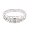 Image 1 : Natural 0.74 CTW Princess Diamond Band Ring 18K White Gold - REF-171Y2N
