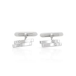 Natural 0.11 CTW Diamond Cuff Links 14K White Gold - REF-68R4K