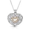 Image 1 : Natural 1.92 CTW Diamond Necklace 14K Two Tone Yellow Gold - REF-225M2F