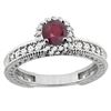 Image 1 : 0.95 CTW Ruby & Diamond Ring 14K White Gold - REF-66M2A