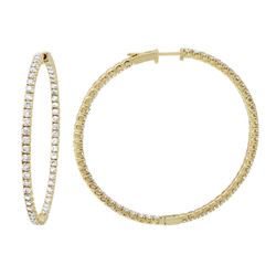 Natural 3.84 CTW Diamond Earrings 14K Yellow Gold - REF-362Y7N