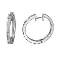 Natural 0.95 CTW Diamond Earrings 14K White Gold - REF-146H7W