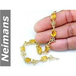 9.50 ct Citrine & Diamond Ring 14kt Gold CERT
