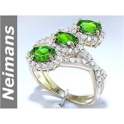 Estate 2.25 ct Blue Topaz & White Sapphire Ring 14k GEM