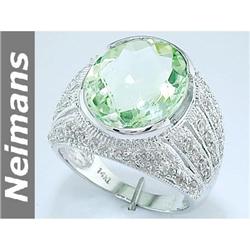 Exotic 9.5 MM Black Tahitian Pearl & Diamond Ring AAA