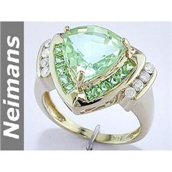 Finest 1.00 ct Ceylon Sapphire & VS Diamond Ring 14kt