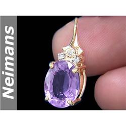 Fine 2.00ct Certified Pink Tourmaline & Diamond Pendant