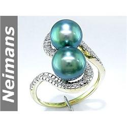 Top Gem 4.25 ct Green Tourmaline & Pink Sapphire Ring