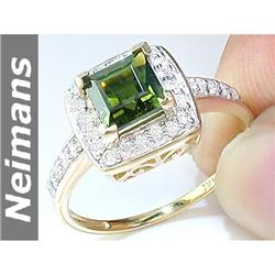 Victorian 11.75ct White & Yellow Sapphire Ring 14k Gold