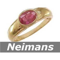Antique 3.00 ct Orange Sapphire & Diamond Ring 14K Gold