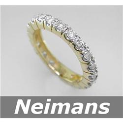 Fiery 1.00 ct Certified VS Diamond Eternity Ring 14kt
