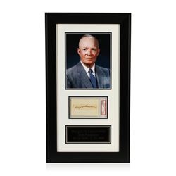 Dwight D. Eisenhower Signed Cut Display PSA Certified